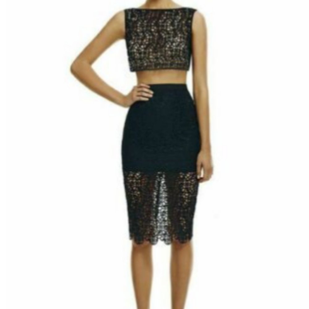 NEW! MISHA COLLECTION Valentina Crochet Set Black